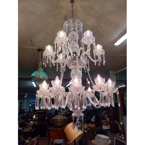 942 - Waterford crystal eighteen branch chandelier.