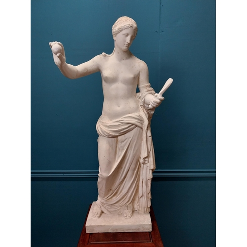 946 - Early 20th C. plaster statue of Venus {89 cm H x 41 cm W x 34 cm D}.