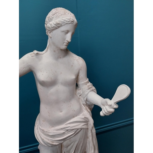 946 - Early 20th C. plaster statue of Venus {89 cm H x 41 cm W x 34 cm D}.