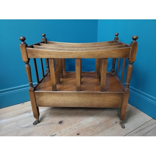 956 - Mahogany canterbury in the Georgian style on brass casters. {44 cm H x 56 cm W x 36 cm D}.