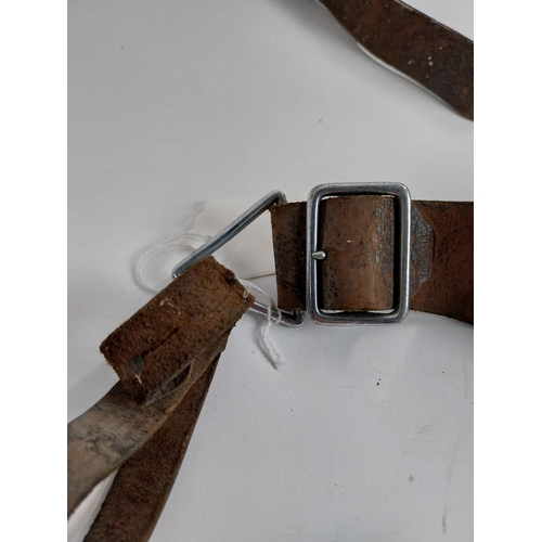 101 - 20th C. leather ammunition belt. {80 cm W}.