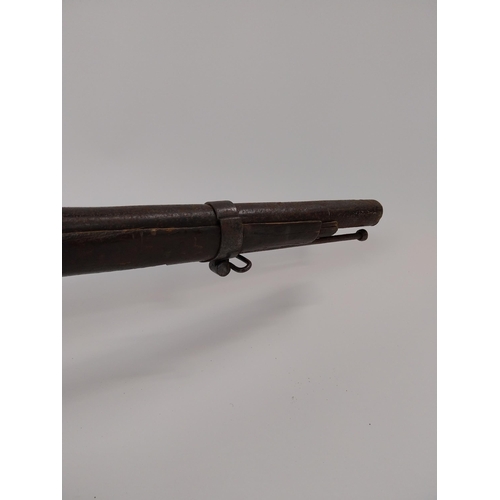 16 - 19th C. percussion capped short barrel rifle. {110 cm}