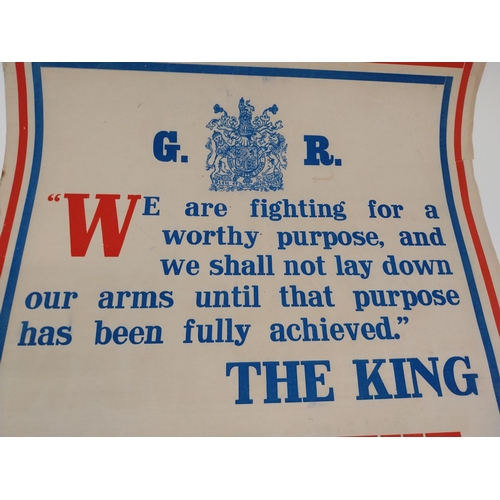 209 - Original WWI recruitment poster G R Men of the Empire to Arms published by the Parliamentart Recruit... 