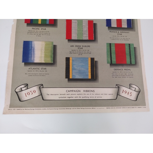 212 - Original Awarded in the Country's Service Campaign Ribbons poster published by the National Savings ... 