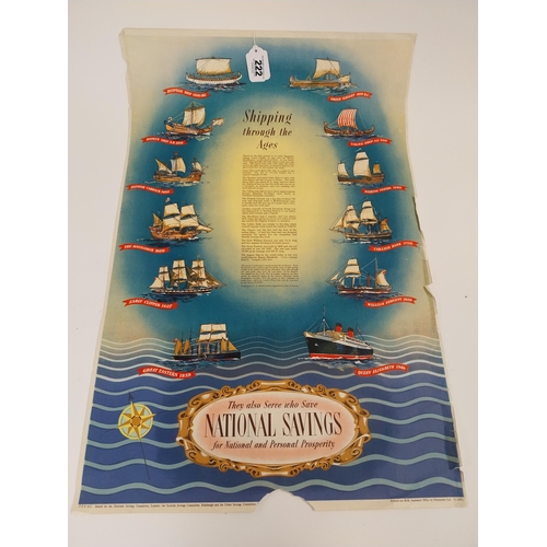 222 - Shipping Through the Ages and Enjoy the Peace of the Homeland Join A National Savings Club advertisi... 