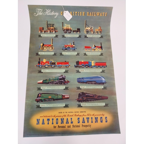 223 - For Britain Keep on Saving and History of the British Railways National Savings Club advertising pos... 