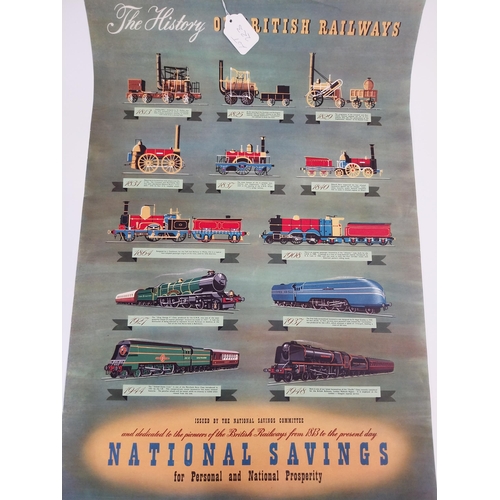 223 - For Britain Keep on Saving and History of the British Railways National Savings Club advertising pos... 