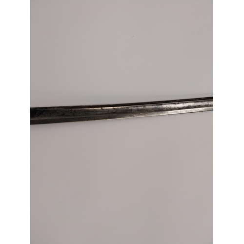 224 - 19th C. French Officer's Sword with original scabbard. {97 cm L x 12 cm W}.