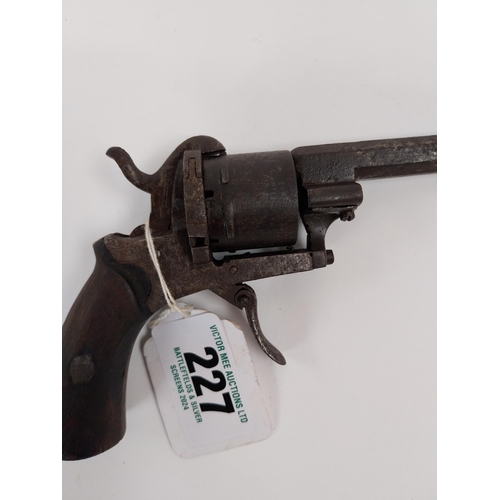 227 - Early 20th C.pinfire revolver. {17 cm L x 10 cm H}.