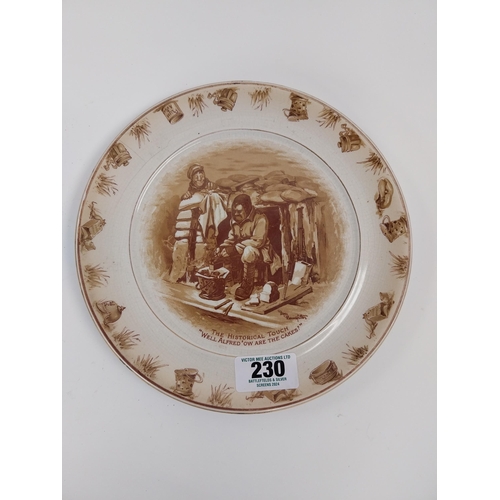 230 - A Memento of the Great War ceramic plate The Historical Touch. {25 cm Dia.}.