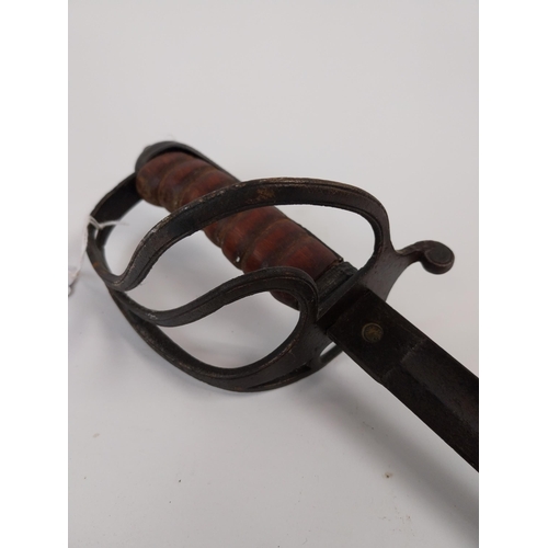 242 - WWI. Royal Artillery Officer's Sword, in need of restoration. { 78cm L overall. }.