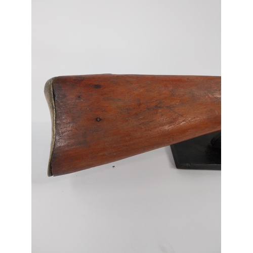 25 - 19th C. short barrel percussion capped rifle. {80 cm L}.