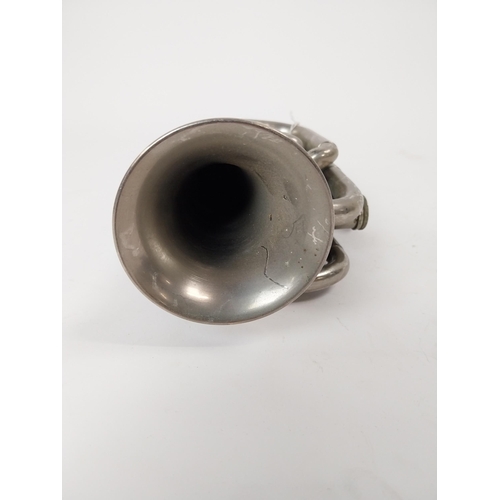 269 - Cornet,  mouth piece missing. { 22cm L overall. }.