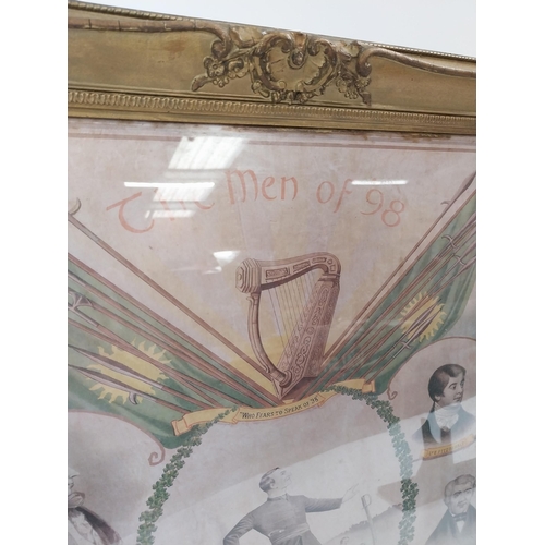 271 - Framed print of the Men of 98. {60 cm H x 49 cm W}.