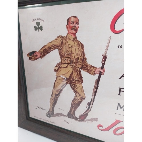 279 - Framed WWI Recruitment Poster Don�t spoil a Good Fight for want of winning it. {64 cm H x 84 cm W}.