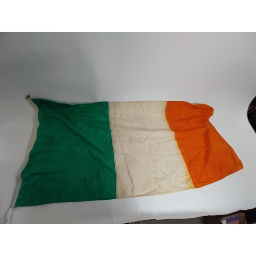 286 - Gorevan Bros Ltd Dublin original Irish Linen Tri - Colour Flag. {80 cm H x 174 cm W}.