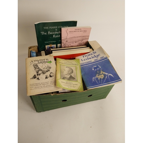 304 - Box of books of historical and sporting  interest.