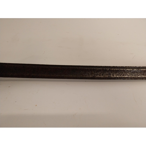 311 - 19th C. French brass Officer's sword. {109 cm L x 12 cm W}.