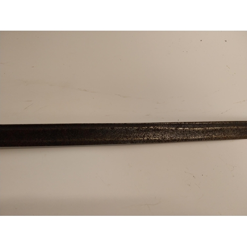 311 - 19th C. French brass Officer's sword. {109 cm L x 12 cm W}.