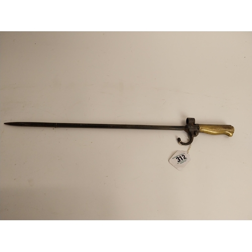 312 - WWI Rifle bayonet. {57 cm L x 8 cm W}.