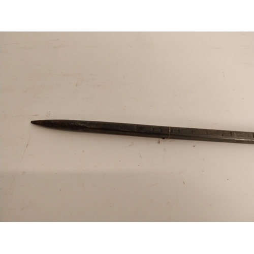 312 - WWI Rifle bayonet. {57 cm L x 8 cm W}.