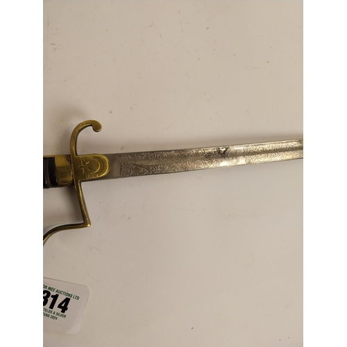 314 - 19th C. Pack Ohlioron Continental sword. {88 cm L x 13 cm W}.