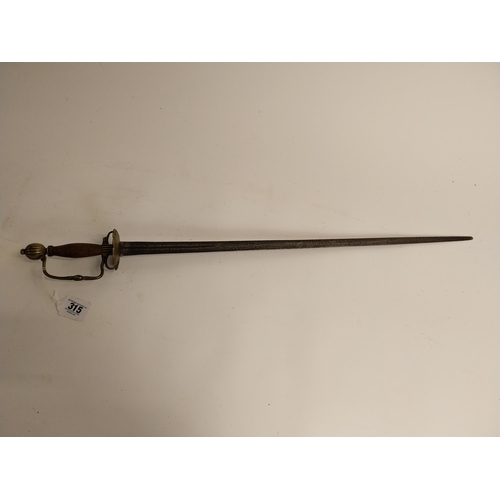 315 - 19th C. French Officer's sword {89 cm L x 10 cm W}.