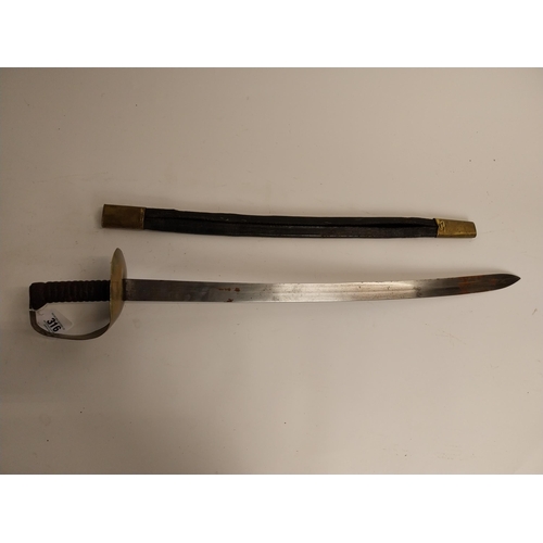 316 - 19th C. Officer's sword with scabbard  (not original). {85 cm L x 13 cm W}.