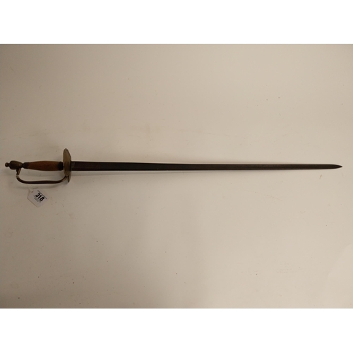 318 - 1872 French Officer's sword. {96 cm L x 10 cm W}.