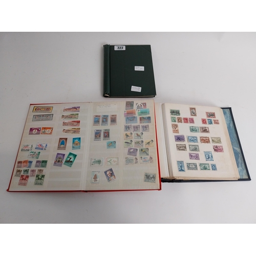 322 - Three Stamp Albums British 1841 -1843 British Commonwealth 1900-1970.