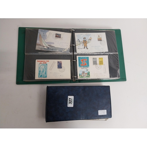 327 - Irish, British, European World first day issue stamp album. First day cover unfranked Irish and Isle... 