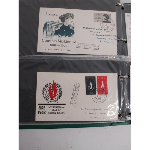 327 - Irish, British, European World first day issue stamp album. First day cover unfranked Irish and Isle... 