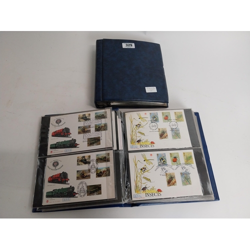 328 - Two Irish, British and British Commonwealth First day covers & unfranked stamps in albums.