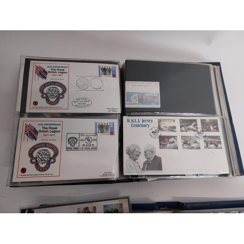 328 - Two Irish, British and British Commonwealth First day covers & unfranked stamps in albums.