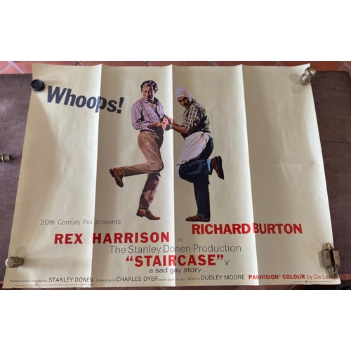 333 - Staircase 'Whoops' Film Poster  British Comedy (1969 ) Starring Richard Burton and  Rex Harrison {76... 