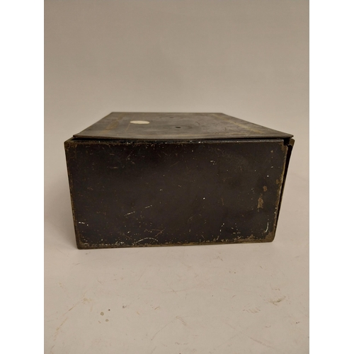 34 - Ocean Harvest Limited Metal Cash Box. {10 cm H x 26 cm W x 20 cm D}.