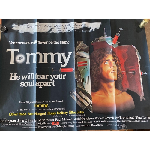 343 - Tommy -The movie  film poster Musical/fantasy starring Pete Townsend and Roger Daltery {76 cm H x 98... 