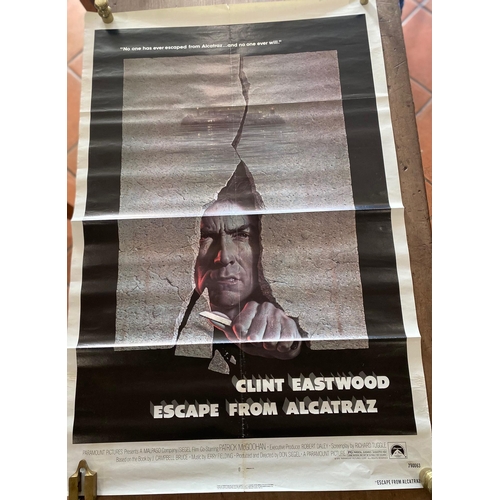 354 - Escape from Alcatraz film Poster Action/Thriller starring Clint Eastwood and Don Siegal. { 69 cm H x... 