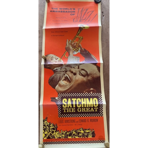 363 - Satchmo The Great Film Poster (1957 Documentary/Music starring Louis Armstrong chronicling Louis 195... 