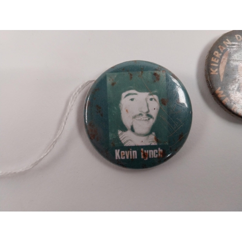 38 - 1980's Hunger Strike badges - Kieran Doherty, Raymond McCreesh, Patsy McDonald etc.