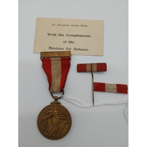 424 - Irish Emergency Service Medal, the military decoration of the Republic of Ireland that was awarded t... 