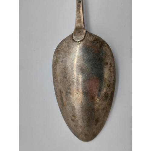 457 - Irish silver ladle. Hallmarked in Dublin. 1741 or 1825 Maker possibly John Loughlin Snr / John Llyod... 