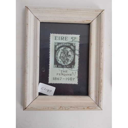 48 - Three framed prints of Irish Stamps The Fenians 1867-1967 etc.