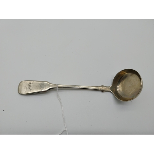 500 - Silver Sauce ladle Hallmarked in London 1852 maker Possibly James Young 37G Eng Silver Tea fork 1930... 