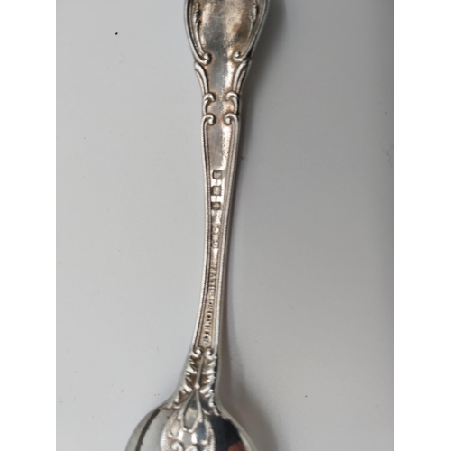 501 - Set of 10 English Teaspoons and sugar tongs Hallmarked in Birmingham 1915 194g GM&C0