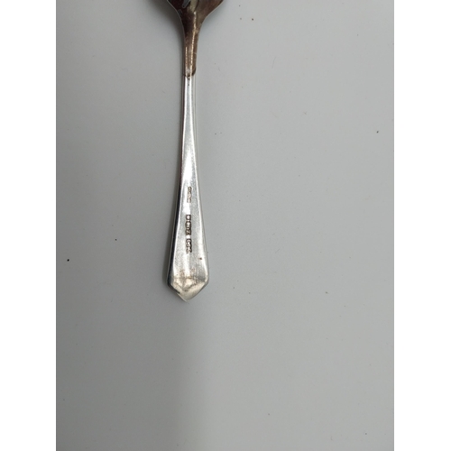 507 - 3 Pieces of English Silver - Teaspoon Hallmarked in Sheffield 1967 Maker EJE Wt: 12g Sugar tongs Hal... 