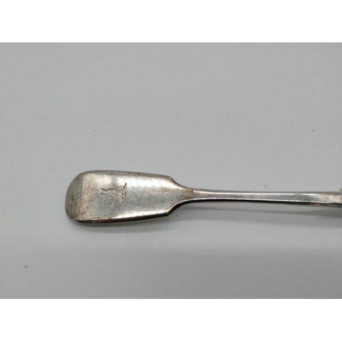 508 - Pair of Irish silver tablespoons Hallmarked in Dublin 1866 John Smyth 151g