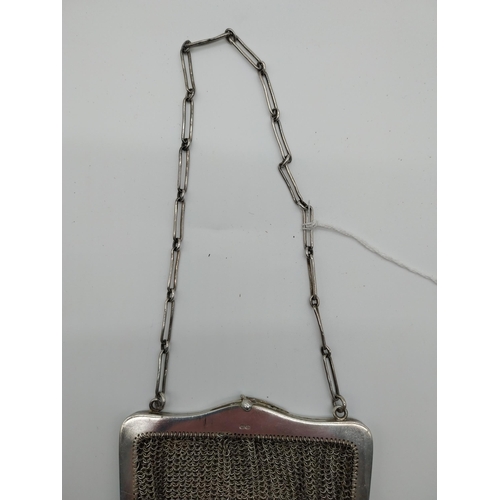 514 - Sterling Silver Mesh handbag 166g