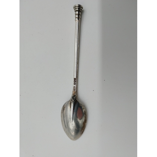 519 - English silver set of twelve coffee spoons in original presentation case.  Hallmarked in Sheffield 1... 