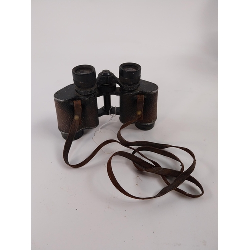 65 - Pair of WWII binoculars. {17 cm H x 15 cm W}